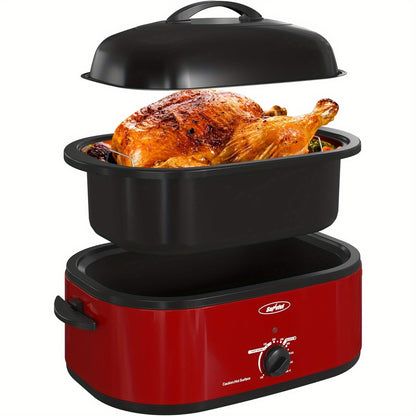 18 Quarts Roasting Oven, High-Capacity Countertop Rotisserie with Adjustable Temperature Control for Perfectly Cooked Chicken and Meats