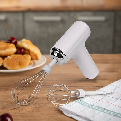 1pc HOTU Handheld Electric Eggbeater & Whisk - USB Rechargeable, Cordless, Portable, Lightweight, Easy-to-Use Hand Mixer for Baking Cakes, Cookies, Muffins - Ideal for Home Bakers & Professionals