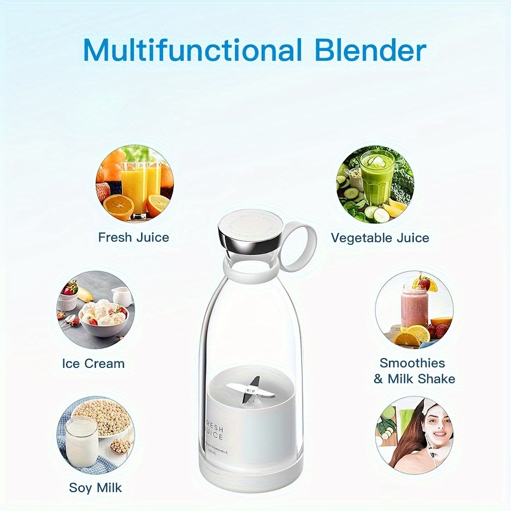 350ml Portable Electric Wireless Mini Fruit Blender Juicer - Perfect for On-the-Go!