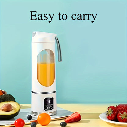 Compact USB-Rechargeable Portable Blender & Juicer - Easy Clean, Perfect for Smoothies, Shakes, and Fresh Fruit Drinks - 10.14oz to 16.91oz Capacity, with Digital Display, Stainless Steel Blade - Ideal for Home, Office, Travel, Mini Blender for Smoothies