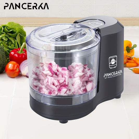 PANCERKA Electric Vegetable Chopper, 1 and 3 Cup Food Processor with 1800RPM Motor Speed, 110-130V US Plug, Plastic Body Material, for Dicing, Mincing, and Puree