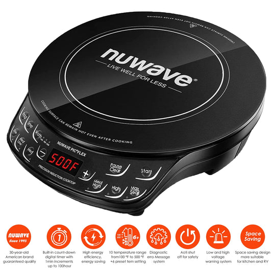 NuWave Flex 10.25 in Electric Induction Cooktop in Black with 1 Burner