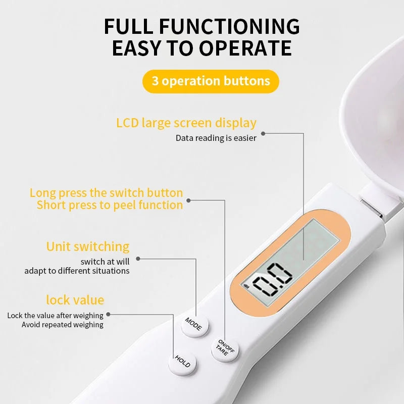 Precision Digital Kitchen Scale - 500g Capacity, 0.1g Accuracy