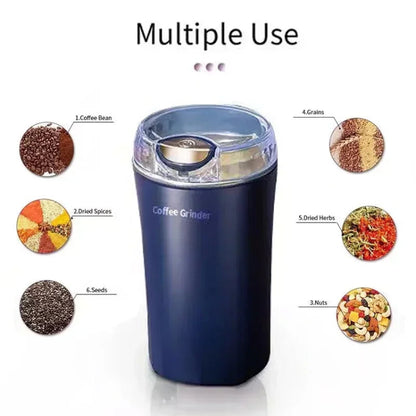 2024 Electric Coffee Grinder - Stainless Steel Grain and Herb Mill for Kitchen Use