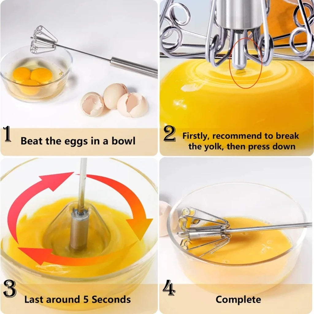 Semi-Automatic Mixer Whisk Egg Beater