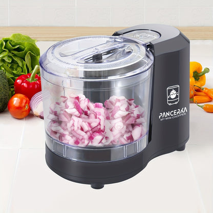 PANCERKA Electric Vegetable Chopper, 1 and 3 Cup Food Processor with 1800RPM Motor Speed, 110-130V US Plug, Plastic Body Material, for Dicing, Mincing, and Puree