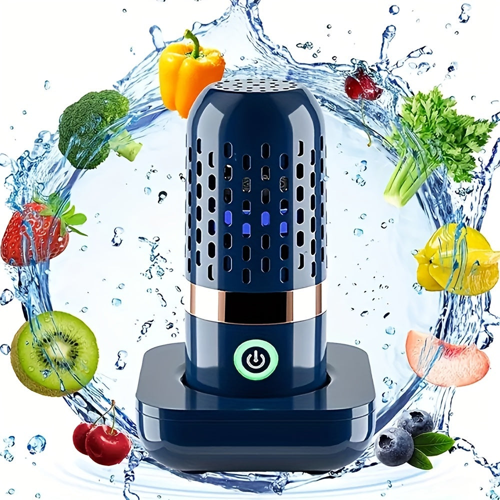 EcoClean USB Rechargeable Fruit and Vegetable Washer, Portable Food Cleaner with 2400mAh Battery, ≤36V Operating Voltage, Plastic Material, for Meat, Fruits, and Produce Cleaning