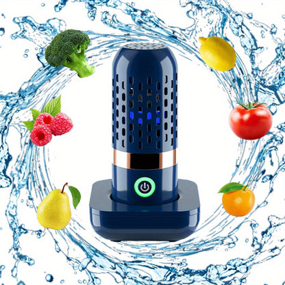 EcoClean USB Rechargeable Fruit and Vegetable Washer, Portable Food Cleaner with 2400mAh Battery, ≤36V Operating Voltage, Plastic Material, for Meat, Fruits, and Produce Cleaning